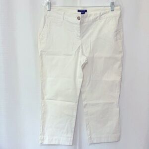Lands' End White Capri Pants Size Fit 1 8P Women